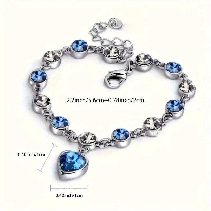 Elora – Sapphire White Gold Bracelet