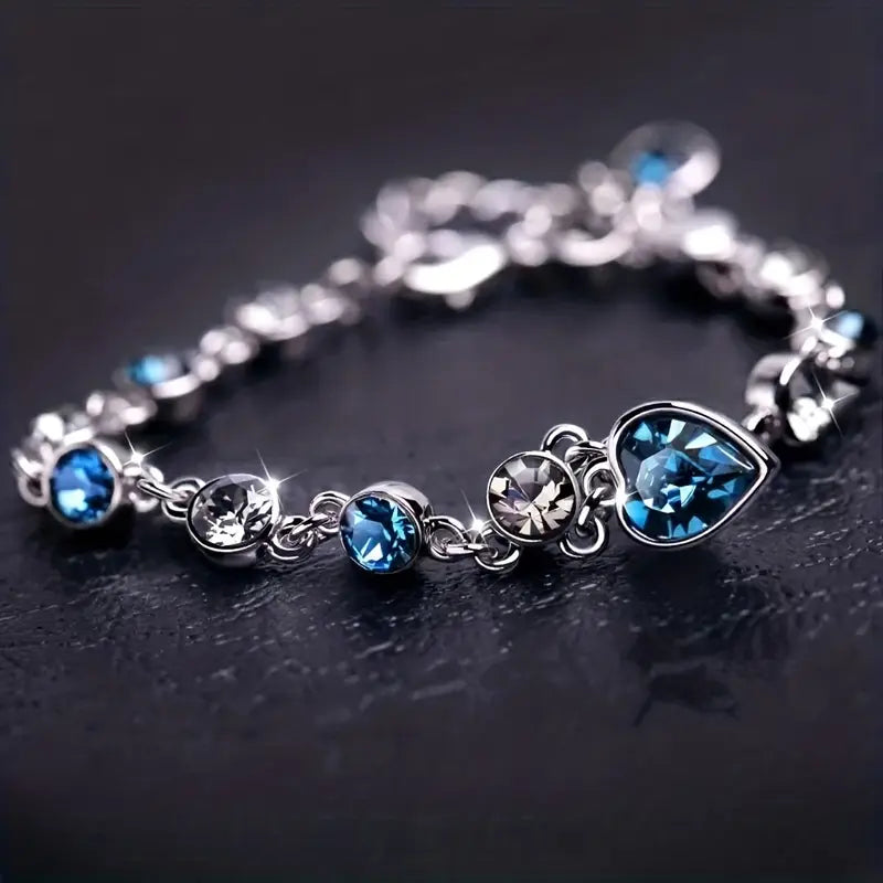 Elora – Sapphire White Gold Bracelet