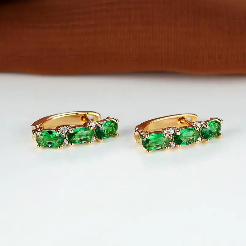 Celeste – Emerald Gold Armand Earrings