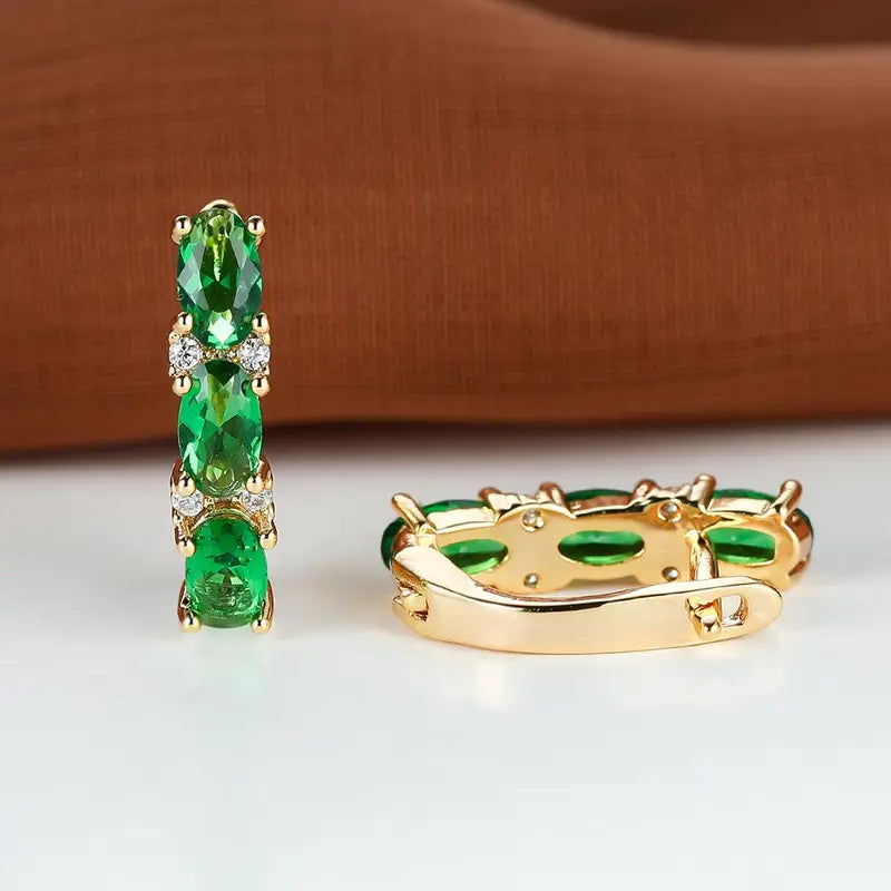 Celeste – Emerald Gold Armand Earrings