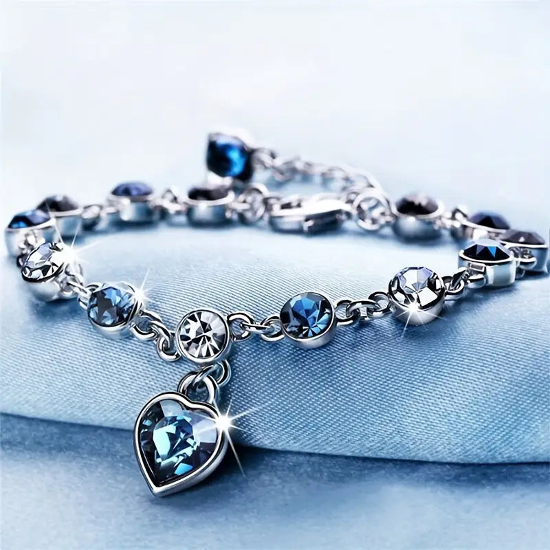 Elora – Sapphire White Gold Bracelet