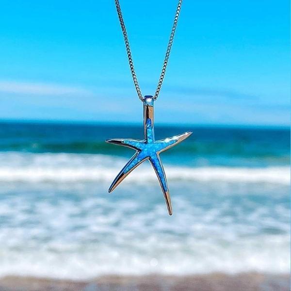 Kaia – Silver Starfish Pendant Necklace