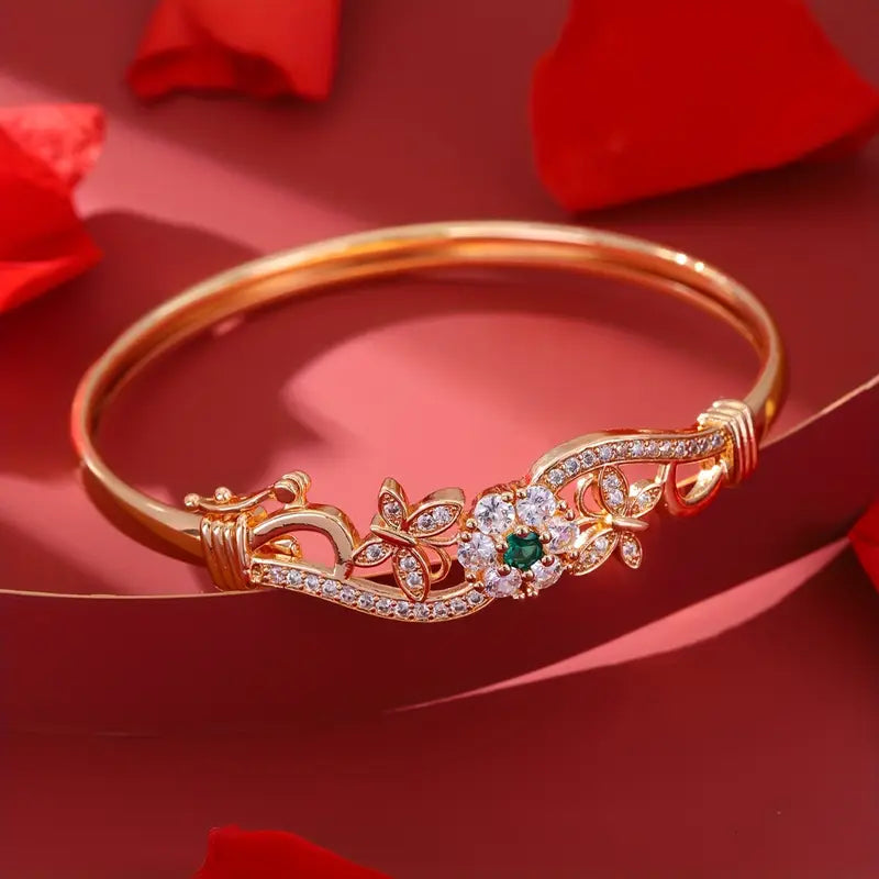 Keira – Emerald Floral Bracelet