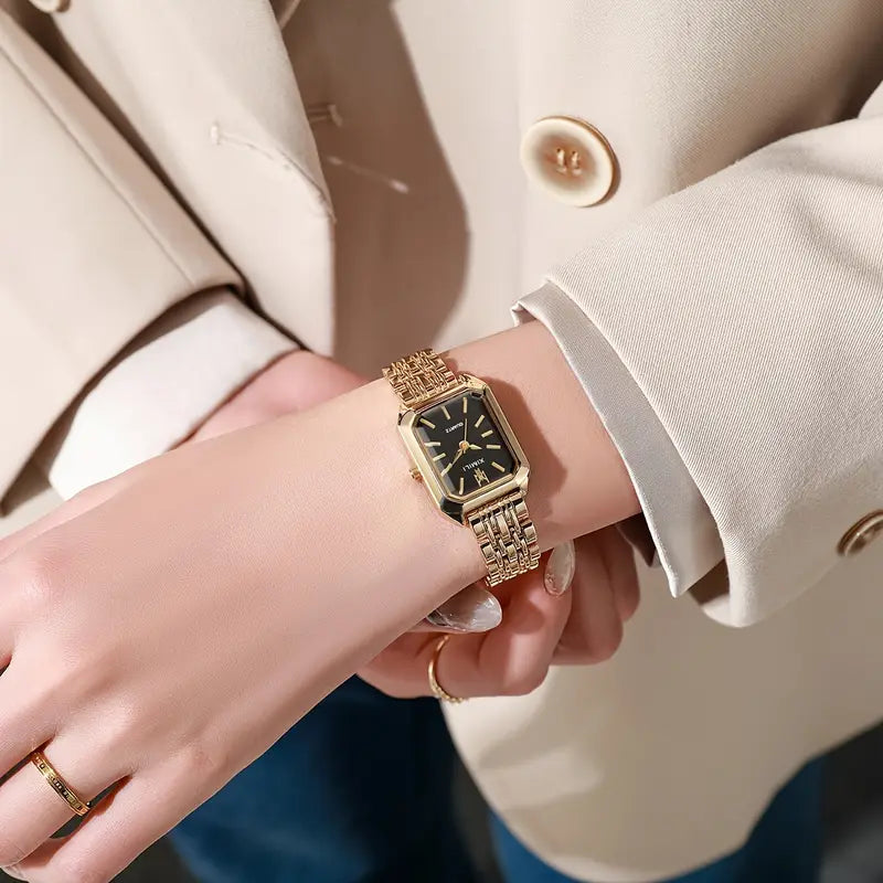Ariana – Rectangular Gold Watch