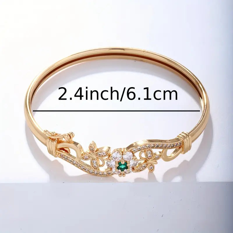 Keira – Emerald Floral Bracelet