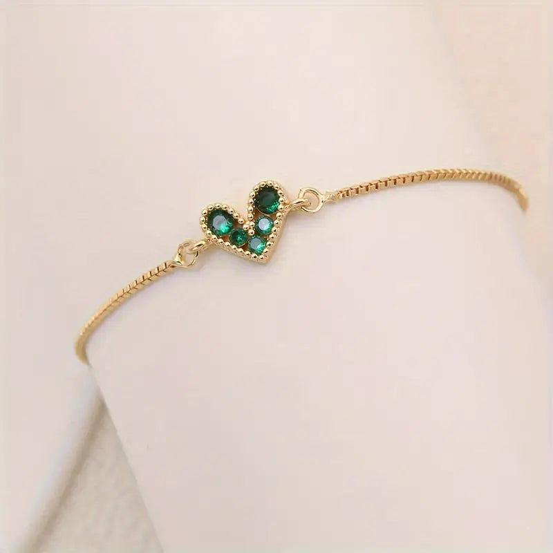 Kylie – Gold Cordayne Heart Bracelet