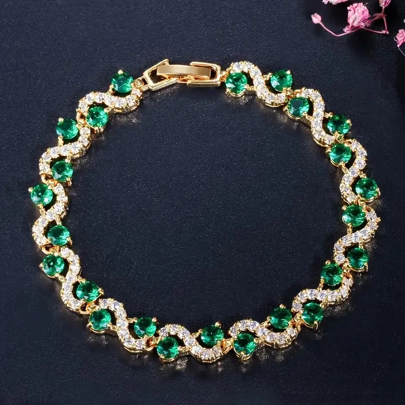 Elowen – Emerald Twist Bracelet