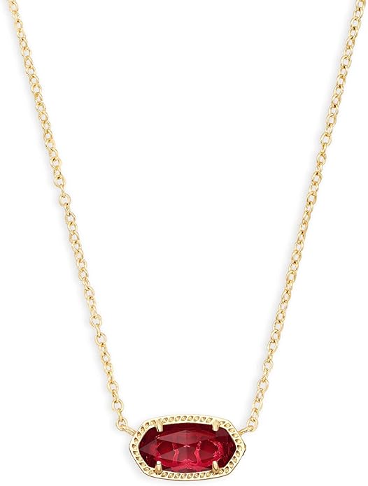 Marcelline – Ruby Gold Classic Oval Necklace
