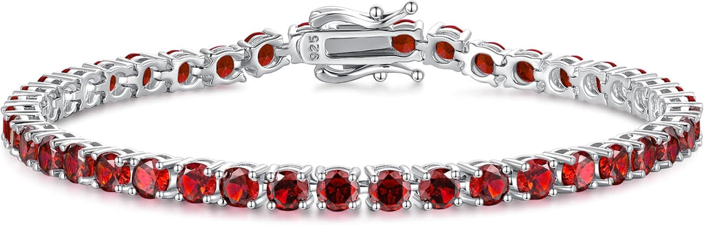 Valeria – Ruby White Gold Tennis Bracelet