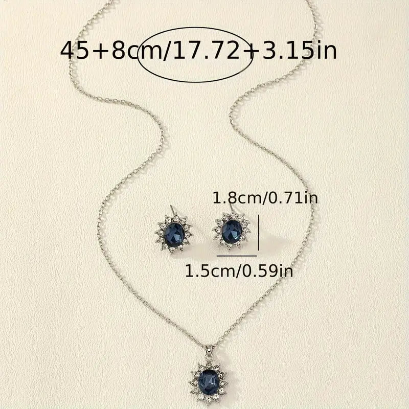 Elowyn – Ovalcut White Gold Jewelry Set