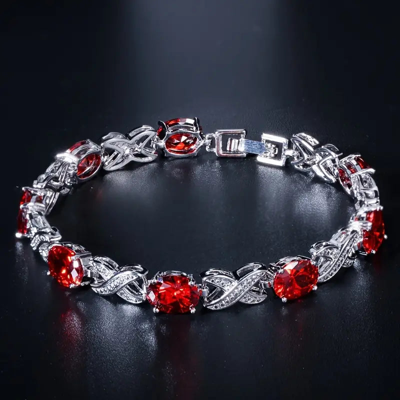 Avaline – Flameaux White Gold Bracelet