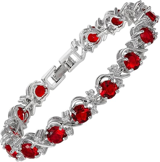 Liliane – Vine White Gold Tennis Bracelet