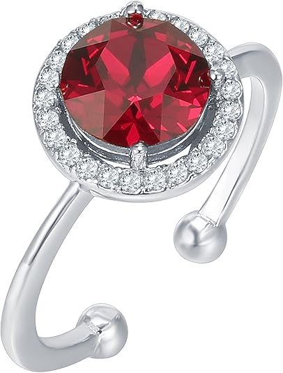 Isolde – Crimson Glow Ruby White Gold Promise Ring
