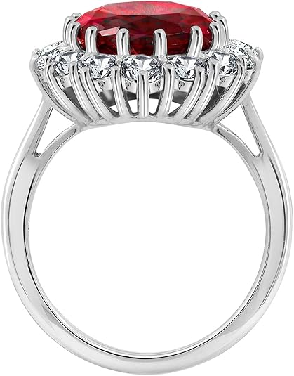 Cressida – Scarlet Crown Ruby White Gold Ring