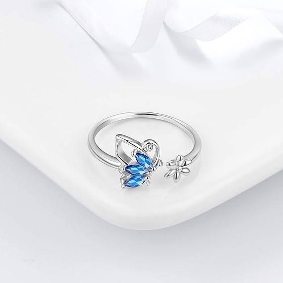 Avery - Sapphire Butterfly Ring