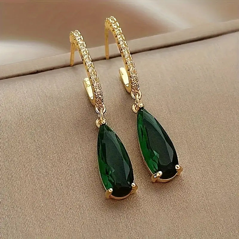 Clarisse – Gold Gemstone Earrings
