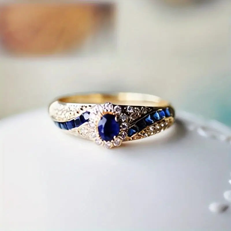 Maribel – Sapphire Gold Ring