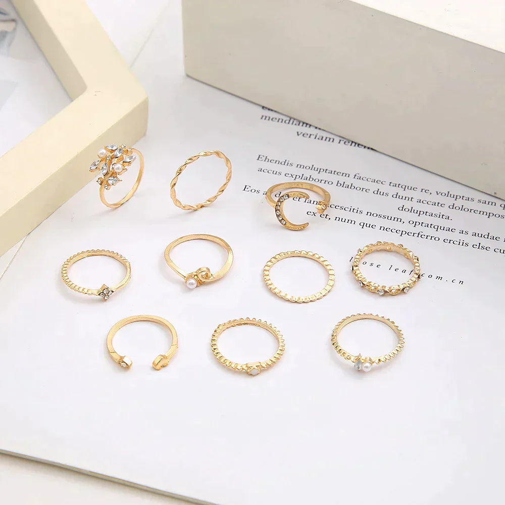 Callista – Celestial Gold Stackable Rings