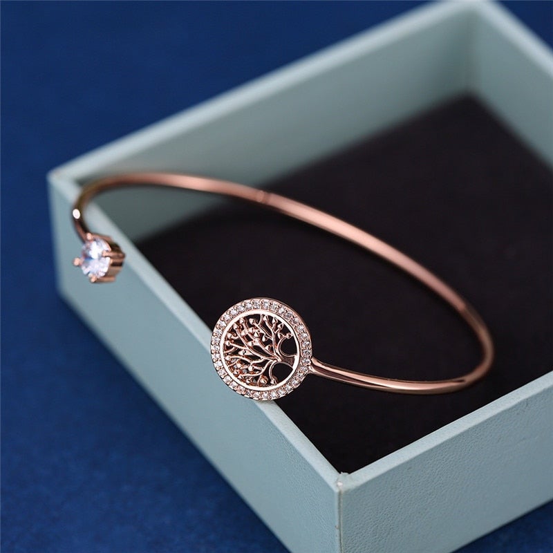 Liora – Tree of Life Bangle Bracelet