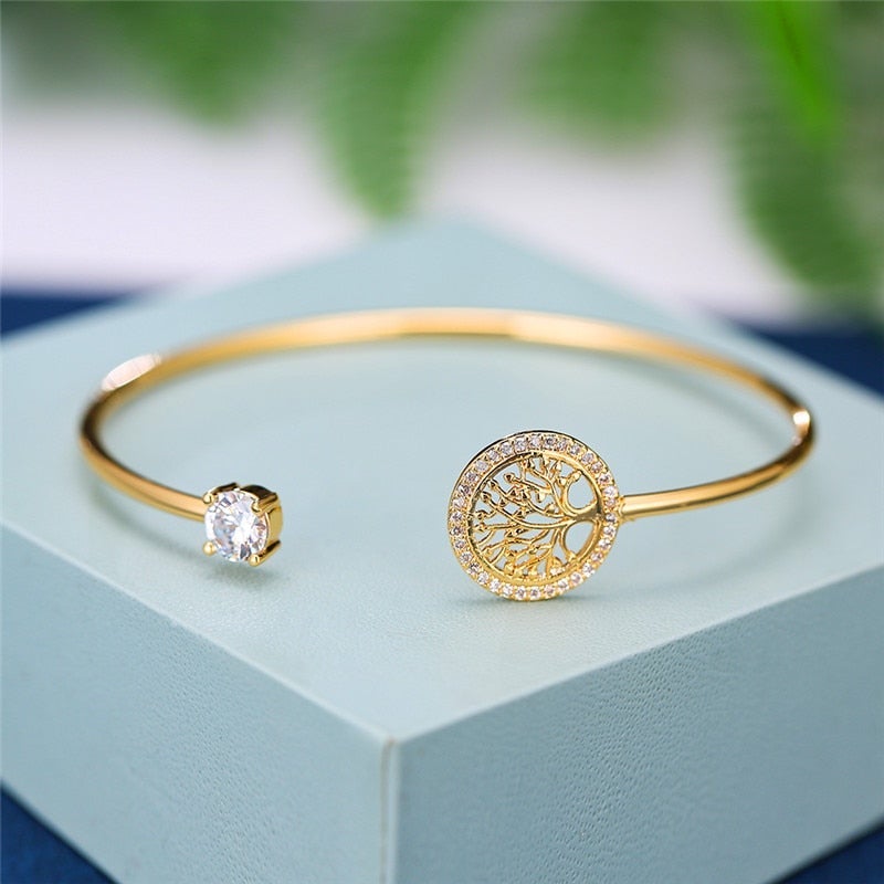 Liora – Tree of Life Bangle Bracelet