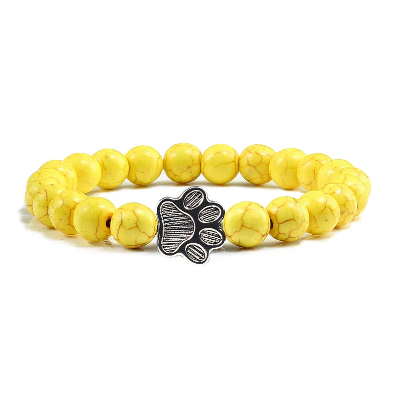Lyra – Turquoise Paw Bead Bracelet