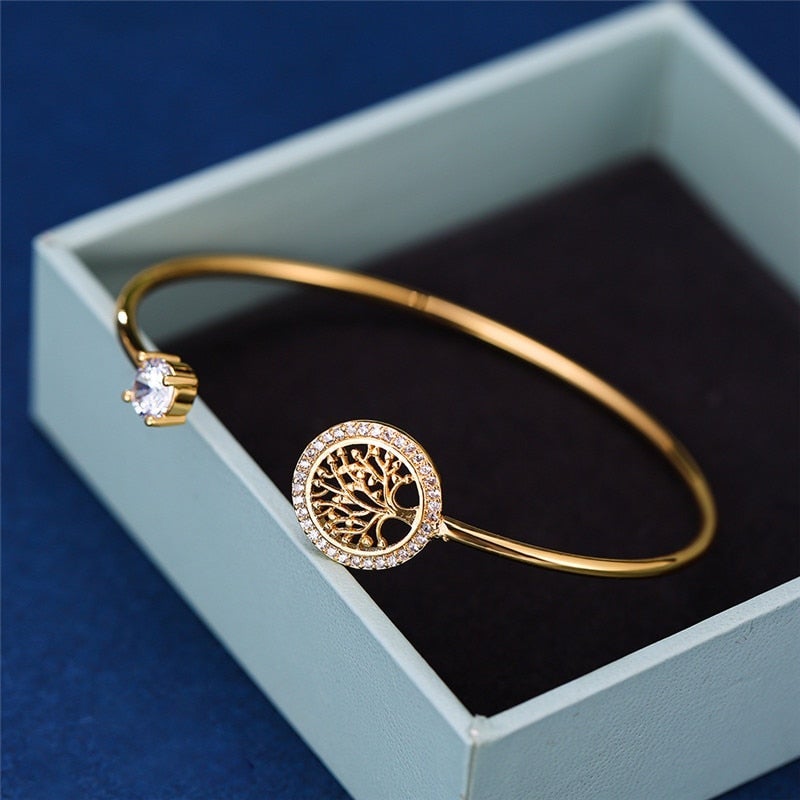 Liora – Tree of Life Bangle Bracelet