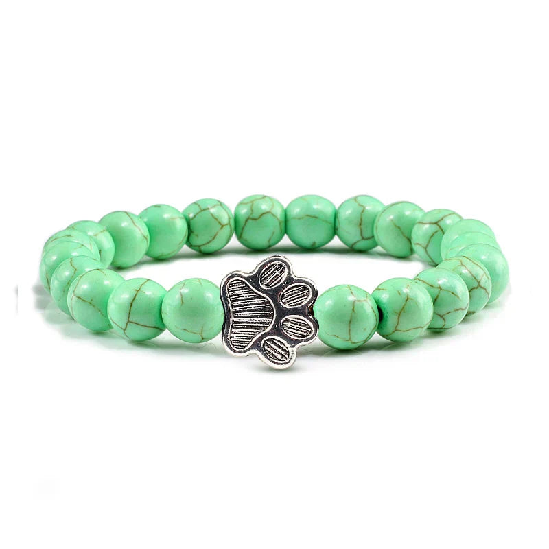 Lyra – Turquoise Paw Bead Bracelet