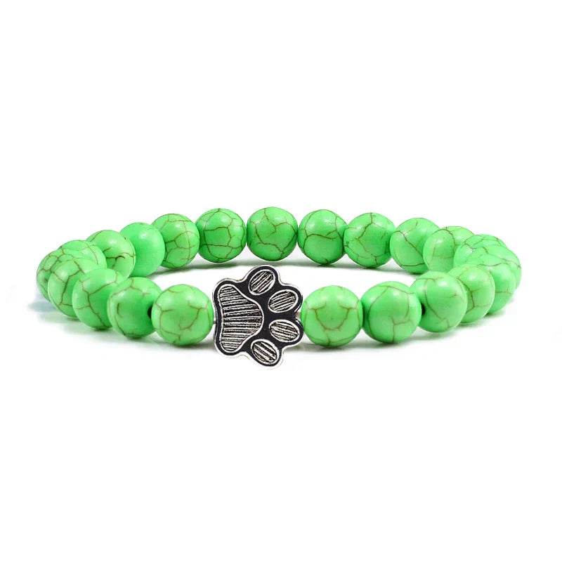 Lyra – Turquoise Paw Bead Bracelet