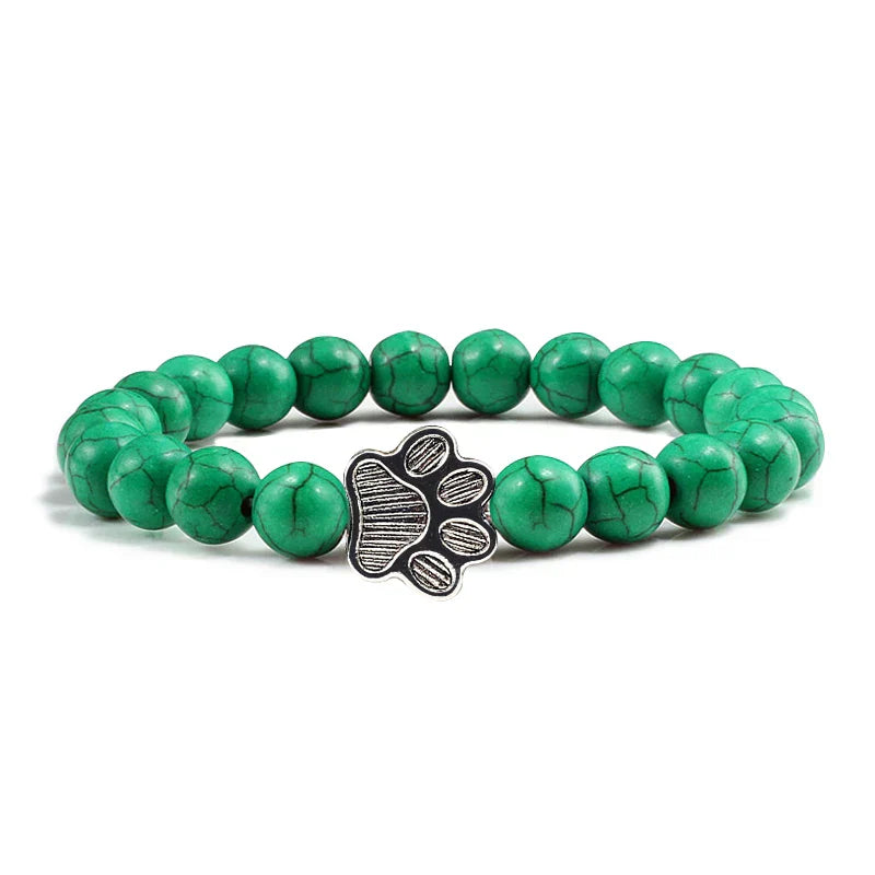 Lyra – Turquoise Paw Bead Bracelet