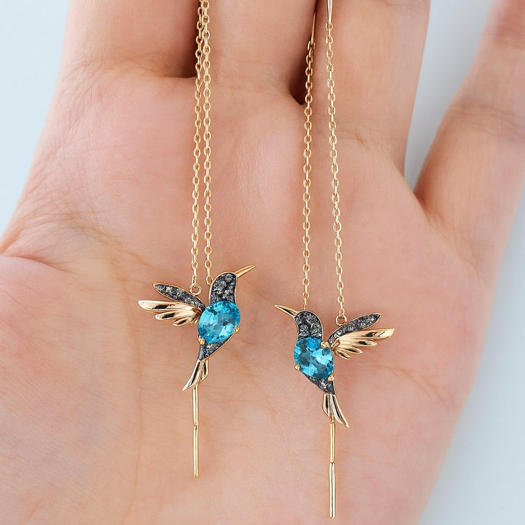 Serena – Hummingbird Gem Earrings