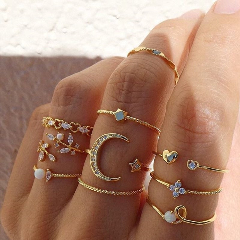 Callista – Celestial Gold Stackable Rings