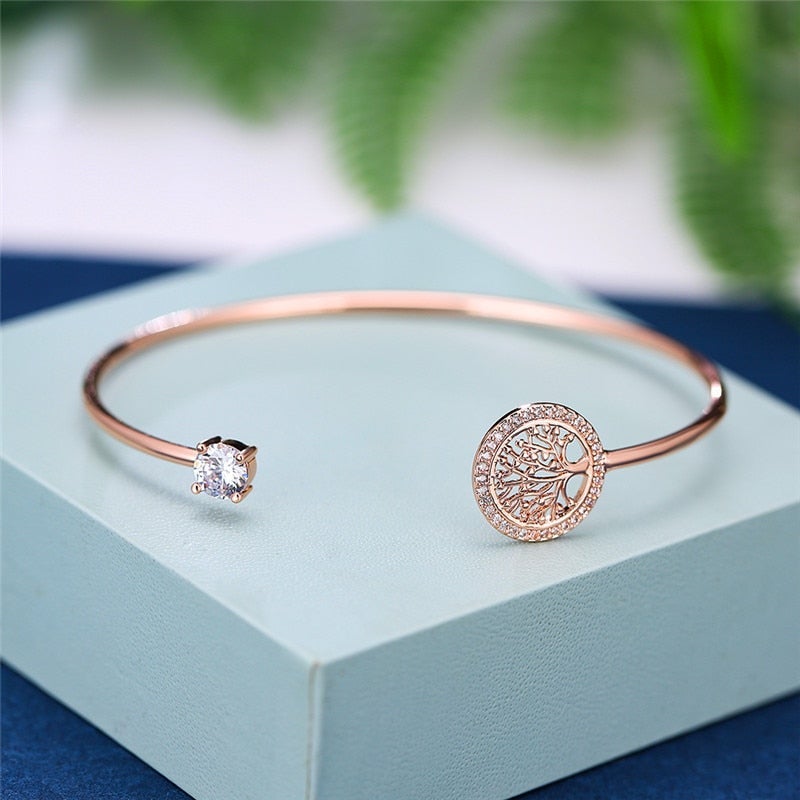 Liora – Tree of Life Bangle Bracelet