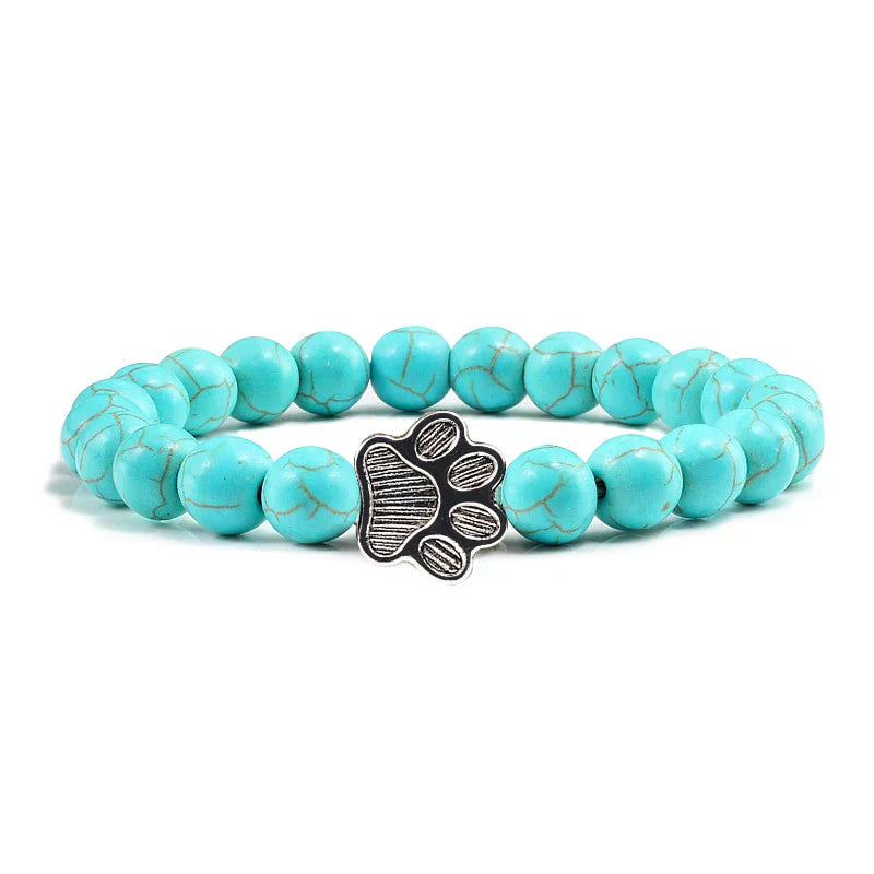 Lyra – Turquoise Paw Bead Bracelet