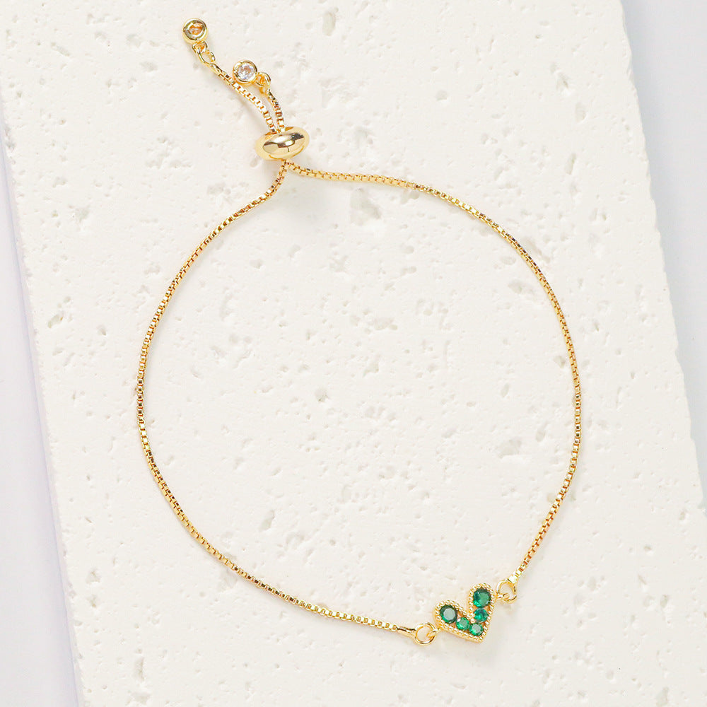 Kylie – Gold Cordayne Heart Bracelet