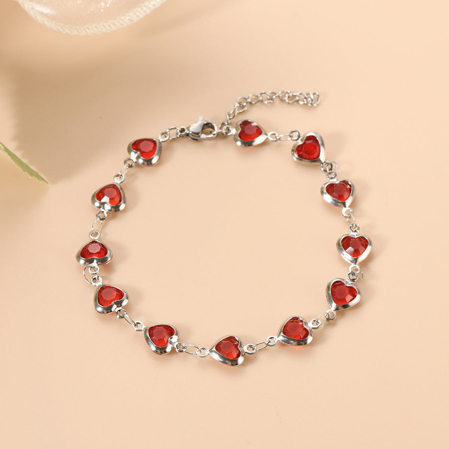 Mirella – Heartline White Gold Bracelet