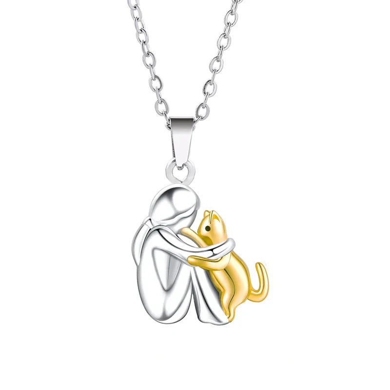 Arielle – Cat Hug Pendant Necklace