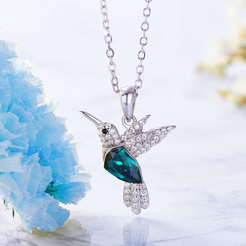 Liana – Crystal Hummingbird Necklace