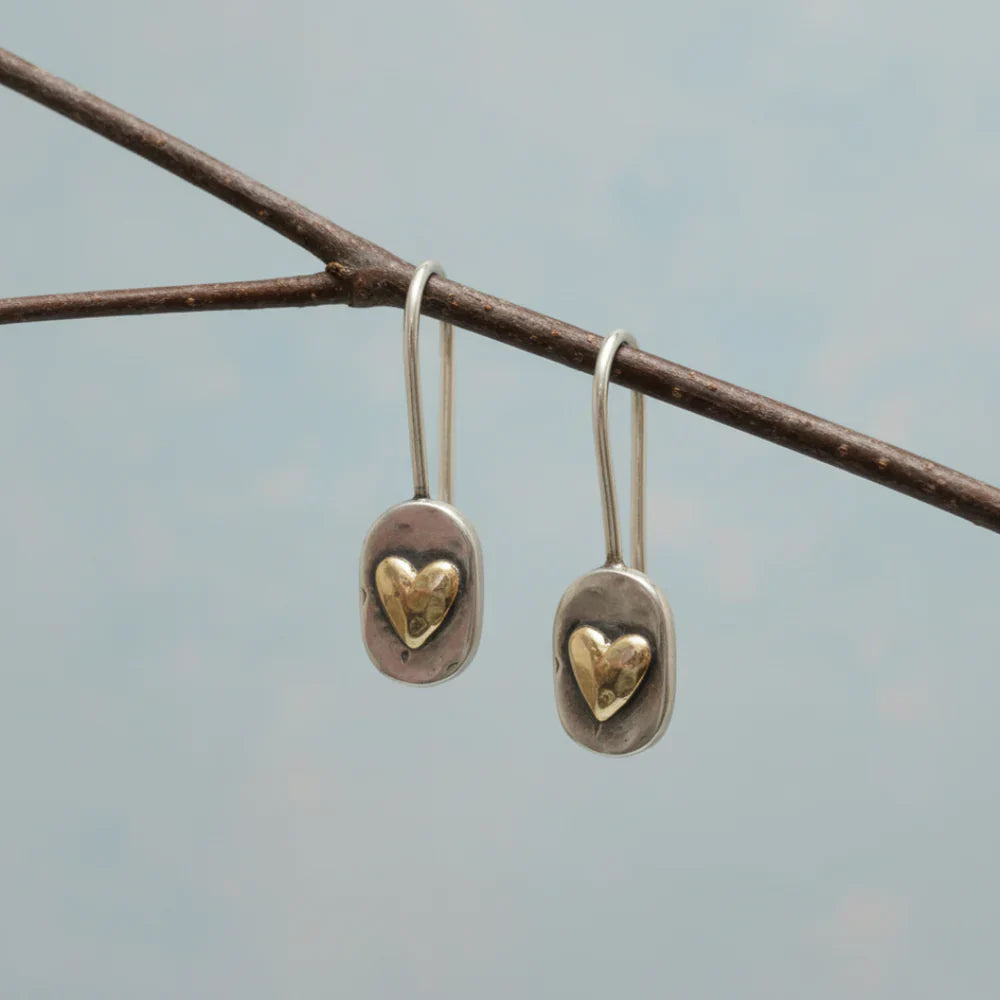 Maeve – Heart Accent Silver Earrings