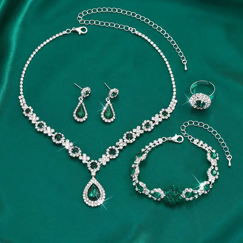 Adriana – White Gold Lysandre Jewelry Set