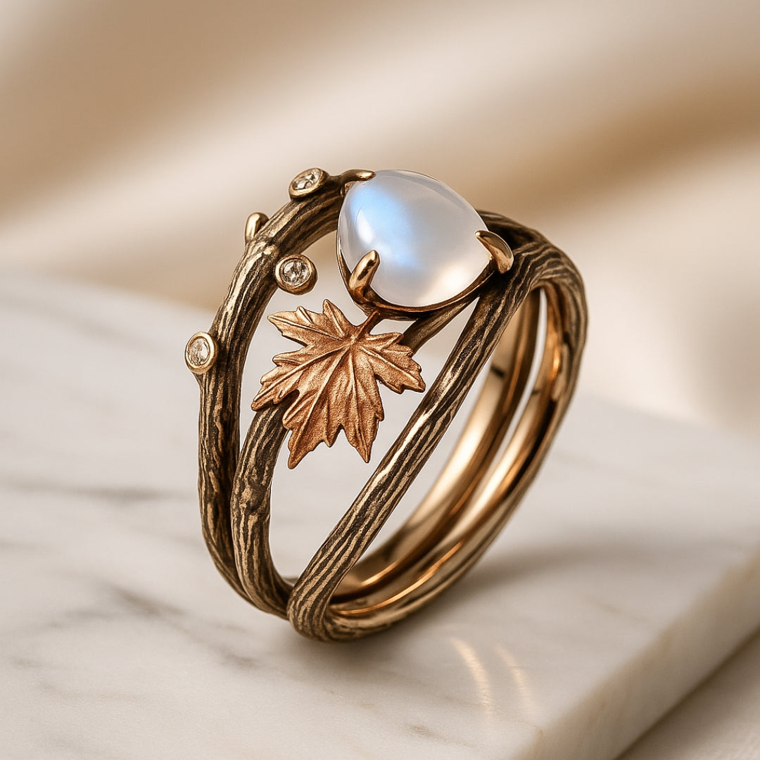 Leona – Moonstone Forest Ring