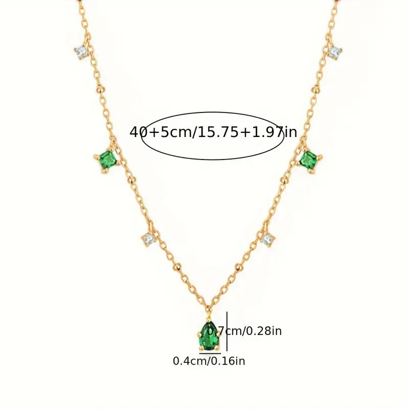 Selene – Dainty White Gold Charm Necklace