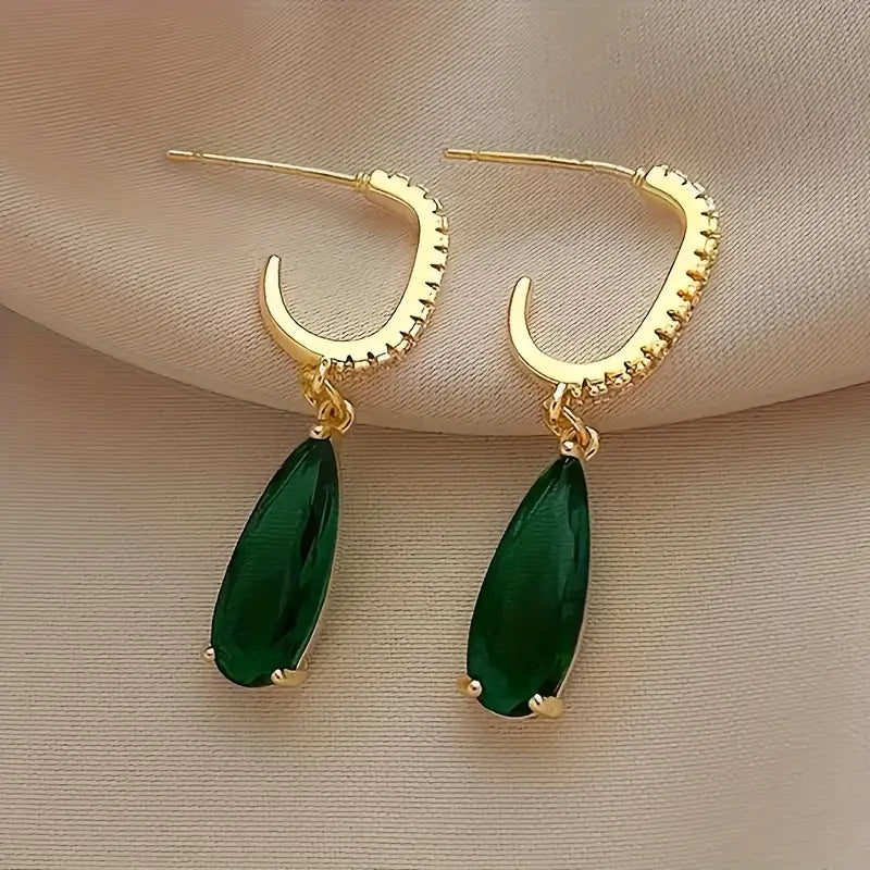 Clarisse – Gold Gemstone Earrings