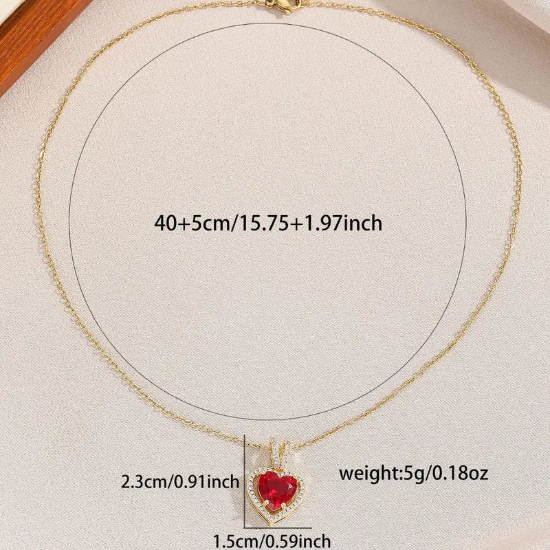 Amelisse – Heartfire Gold Necklace