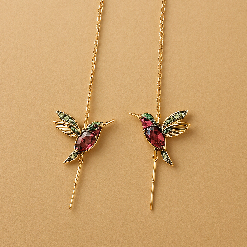 Serena – Hummingbird Gem Earrings
