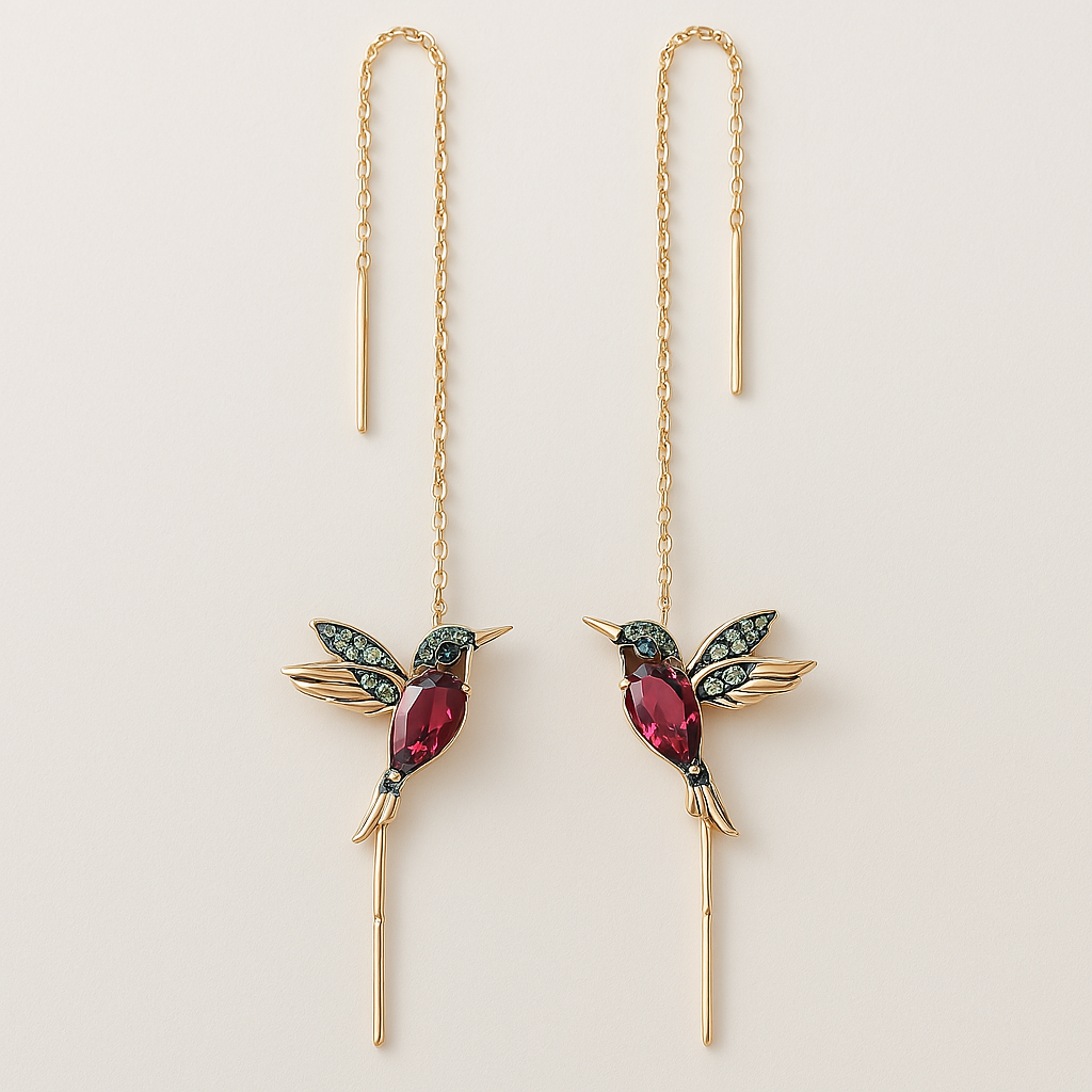 Serena – Hummingbird Gem Earrings