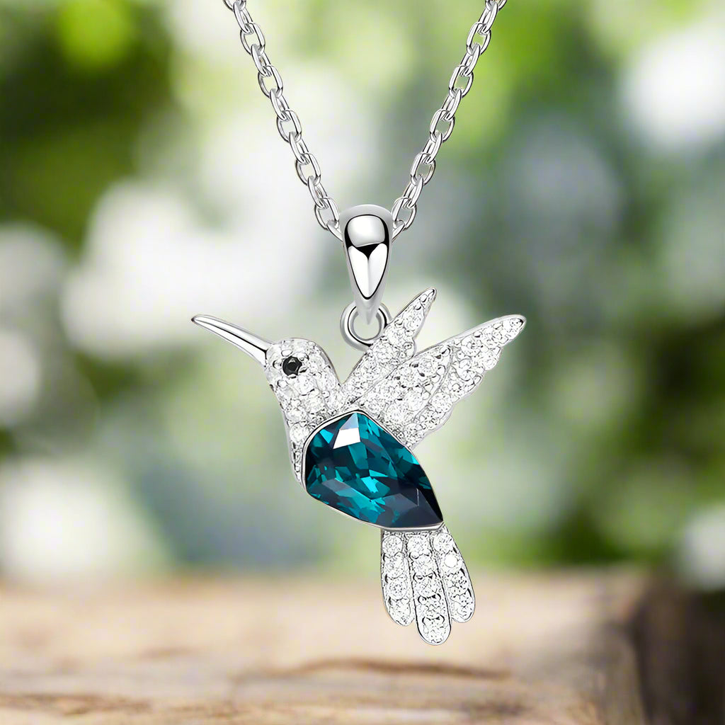 Liana – Crystal Hummingbird Necklace
