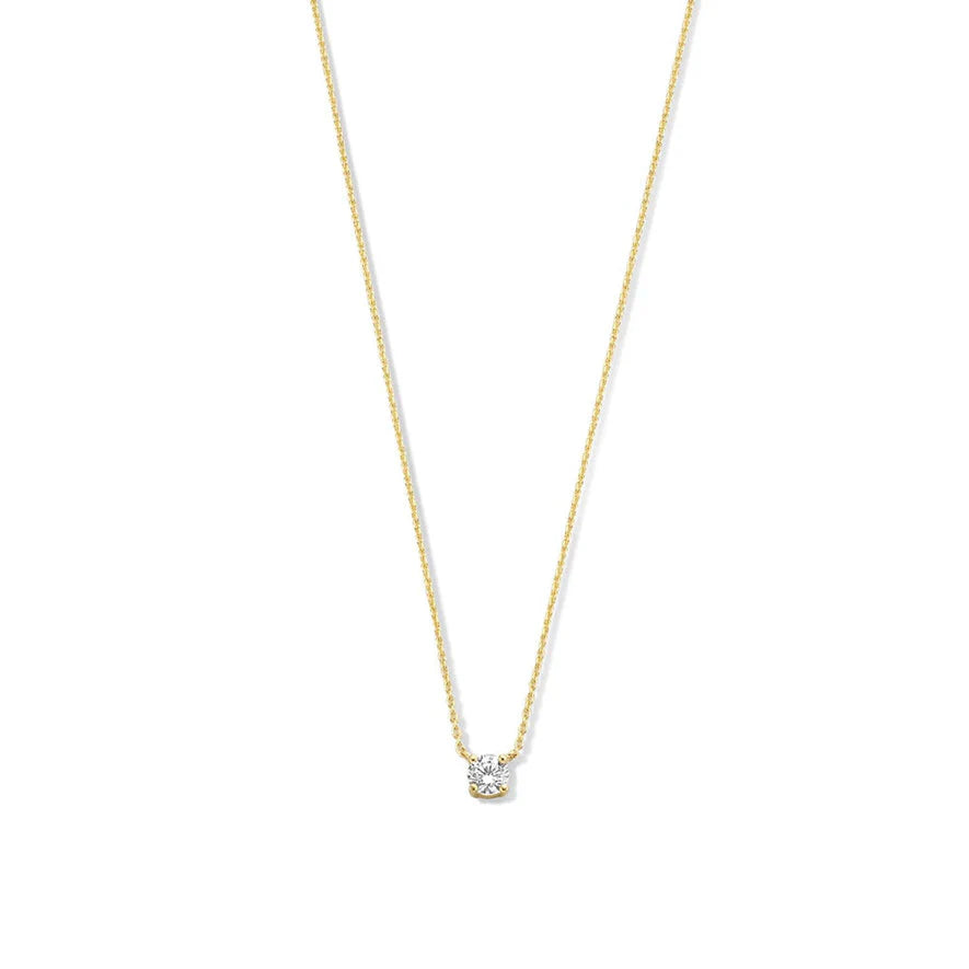 Clara – Solitaire Gold Necklace