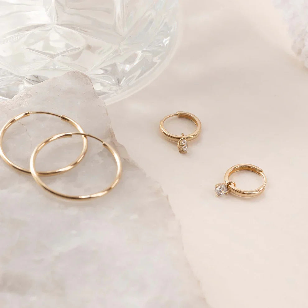 Elena – Halo Gold Earrings