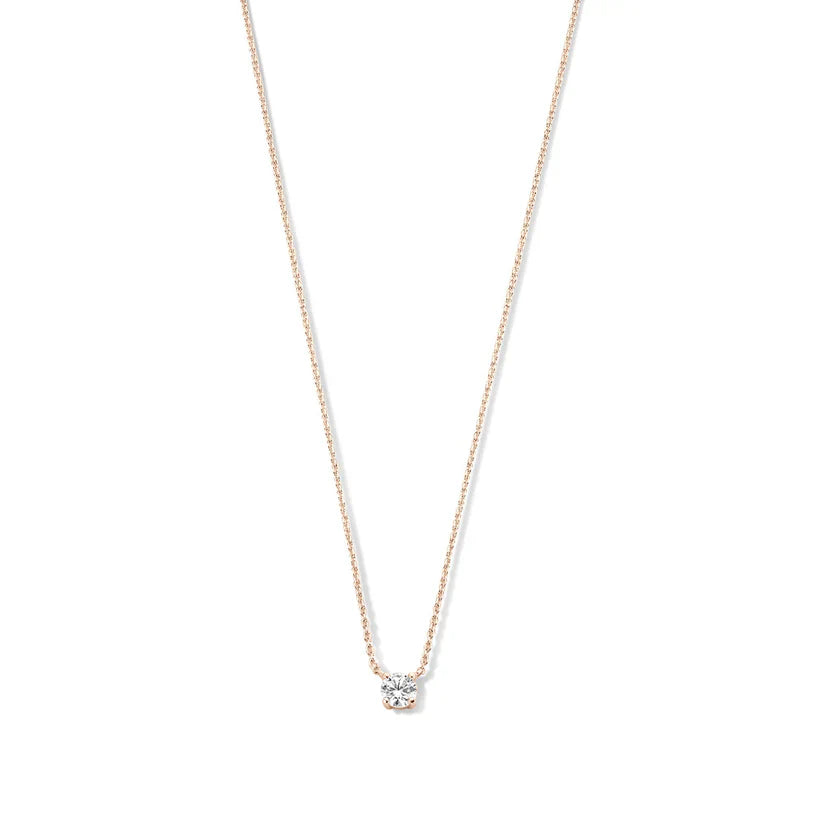 Clara – Solitaire Gold Necklace