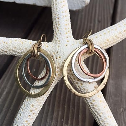 Marisol – Mixed Metal Layered Hoop Earrings